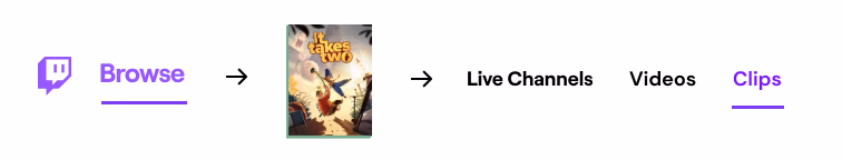 Twitch clips interface example 3
