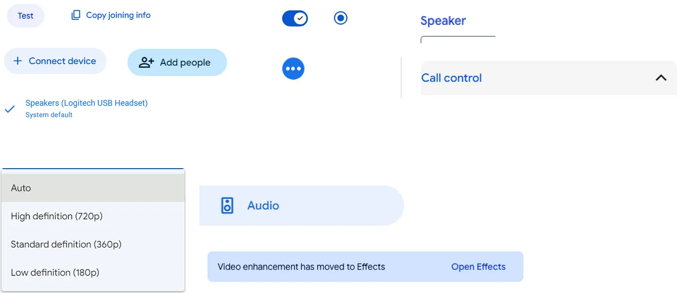 various shades of blue