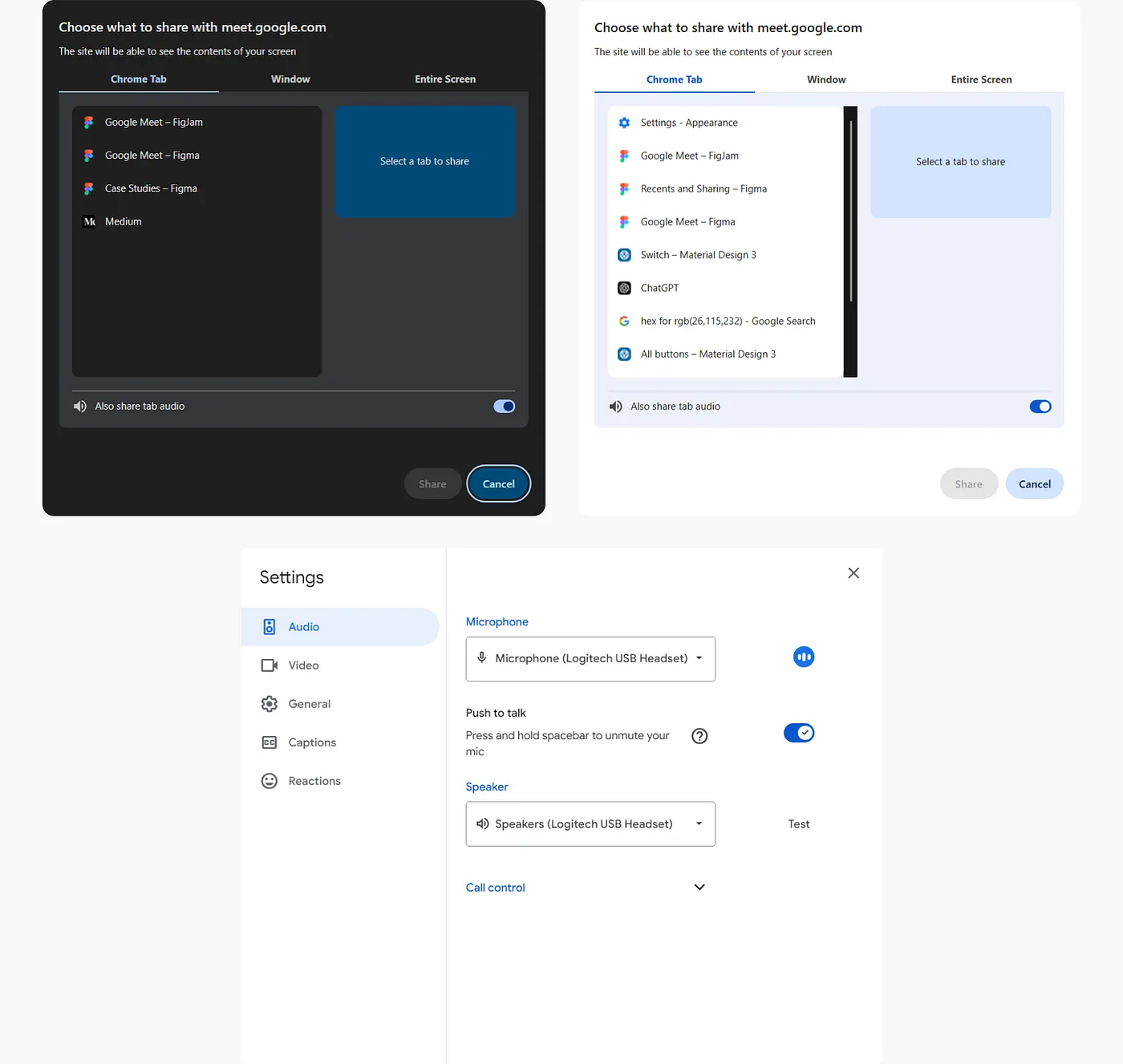 Theme inconsistencies between modals